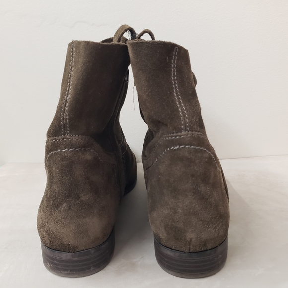 Frye & Co Sarah Shortie 70841 Brown Suede Leather Pull On Size 8.5 - Picture 5 of 11